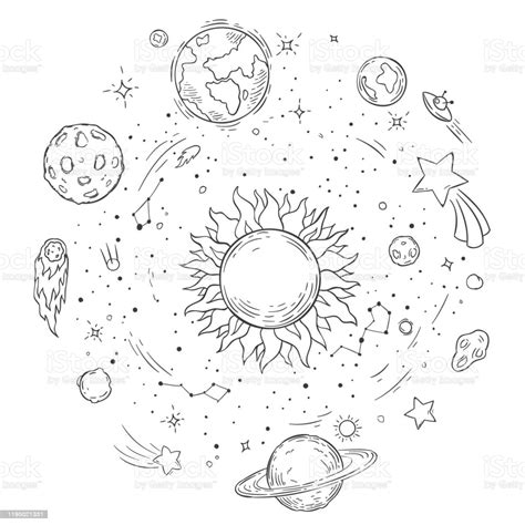 Posted by para colorear on january 26th, 2011 / no comments. Ilustración de Sistema Solar Doodle Arte Vectorial De Sol ...