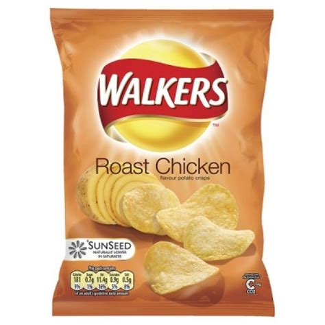 Walkers Roast Chicken Flavour Crisps 32g Approved Food