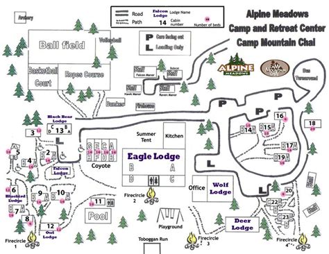 Camp Map Alpine Meadows Image Map Camping Camp Retreat Center