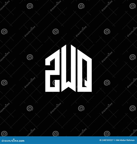 Zwq Letter Logo Design On Black Background Zwq Creative Initials