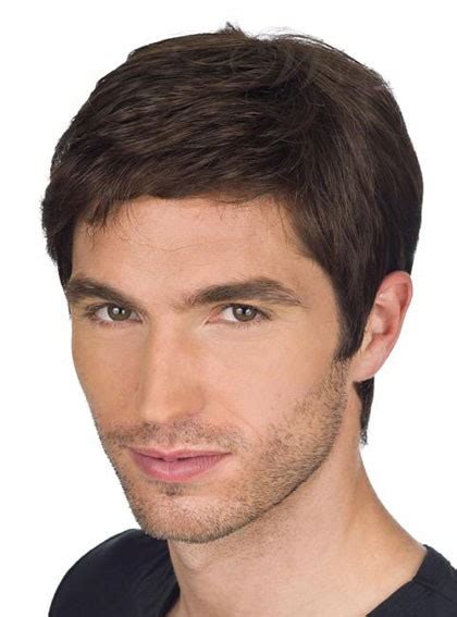 Mens Lace Front Mono Top Straight Human Hair Wigs