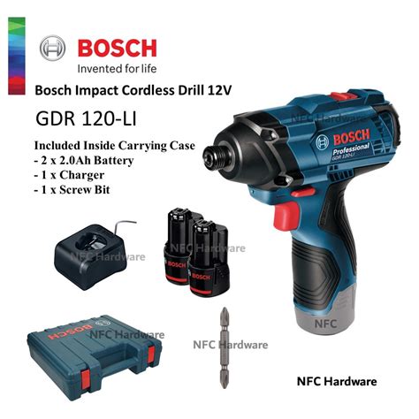 Bosch cordless drills are a full line of 12 volt and 18 volt power drills. BOSCH GDR 120LI Cordless Impact Drill 12V | Shopee Malaysia