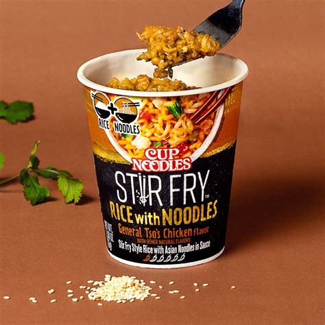 Cup Noodles Stir Fry Rice With Noodles General Tsos Chicken Nissin Food