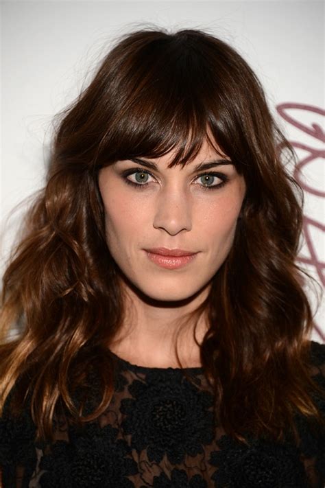 Celebrity Hair Idea For Fall Alexa Chung Long Wavy Hairstyle With