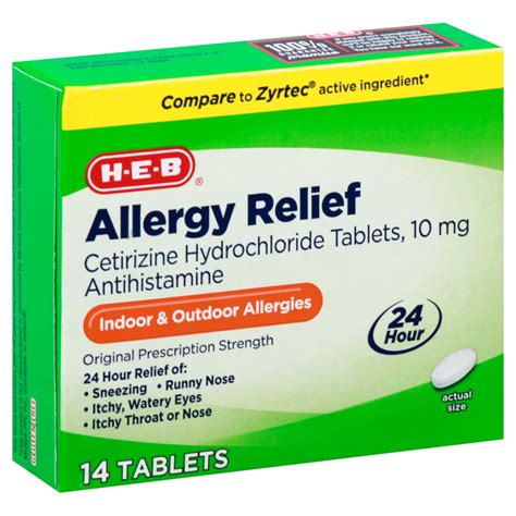 H E B All Day Allergy Relief Tablets Shop Sinus And Allergy At H E B