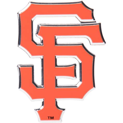 San Francisco Giants Color Emblem 3 Car Team Decal