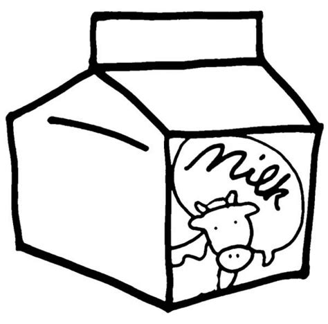 Milk Coloring Pages Carton Clipart Colouring Outline Drawing Dairy Jug