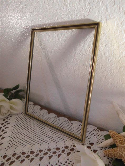 Vintage Gold Metal 8 X 10 Picture Frame Rustic Shabby Chic Etsy