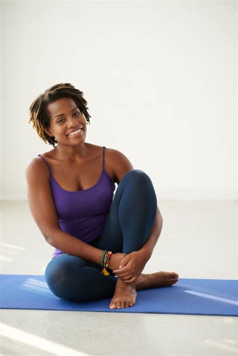 Happy African American Woman Exercising On Yoga Mat Yoga Poses How