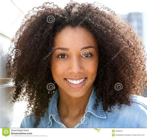 Beautiful Young Black Woman Smiling Stock Photo Image 45990567