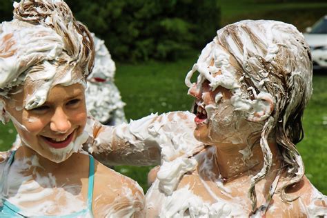 shaving cream fight rockbrook summer camp for girls