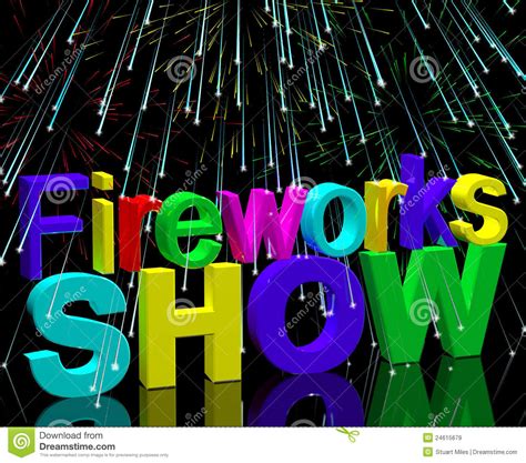 Exploding Fireworks Show for New Years or Independance Celebrati Stock