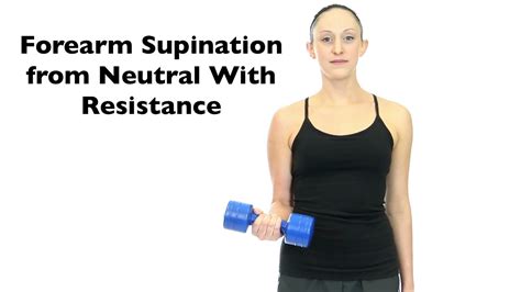 Forearm Supination From Neutral With Resistance Youtube