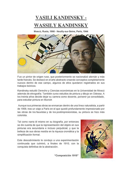 No Le De Importancia Al Titulo Vasili Kandinsky Wassily Kandinsky