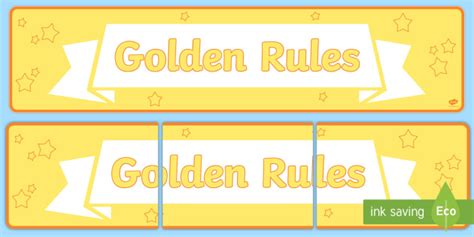 👉 Golden Rules Display Banner Teacher Made