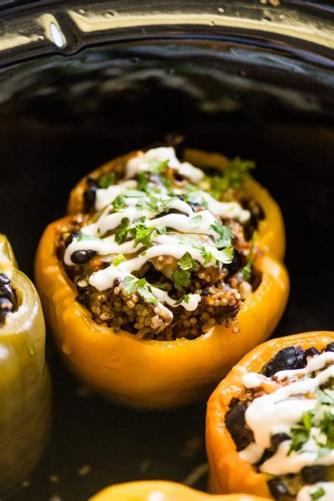Crockpot Stuffed Peppers No Pre Cooking Required Isabel Eats