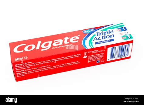 Box Of Colgate Toothpaste On A White Background Stock Photo Alamy