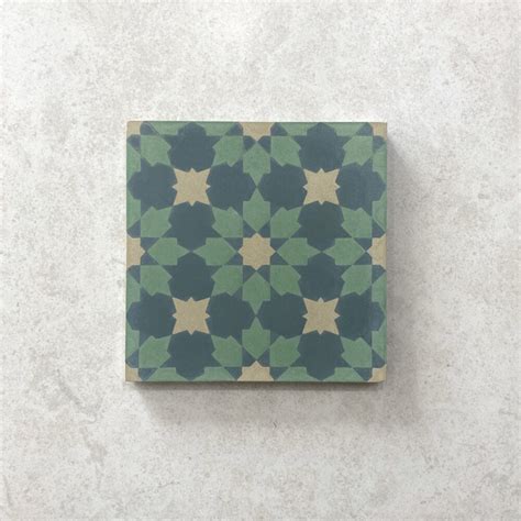 Forest Green Encaustic Tile Luscombe Tiles