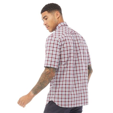 Buy Fred Perry Mens Small Check Short Sleeve Shirt Port
