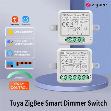Tuya Zigbee Dimmer 12 Gang Led Smart Dimmers Switch Module Supports 2