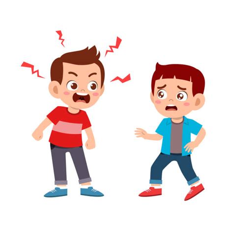 Little Kids Fight Clip Art Illustrations Royalty Free Vector Graphics