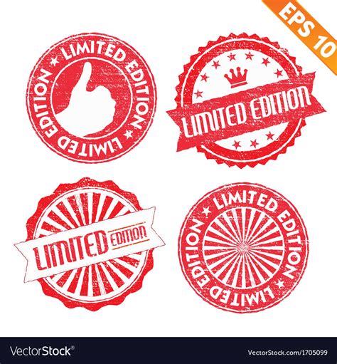 Stamp Sticker Limited Edition Collection Vector Image
