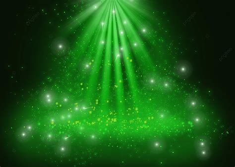 Green Magic Light Particles Abstract Background Particle Magic Green