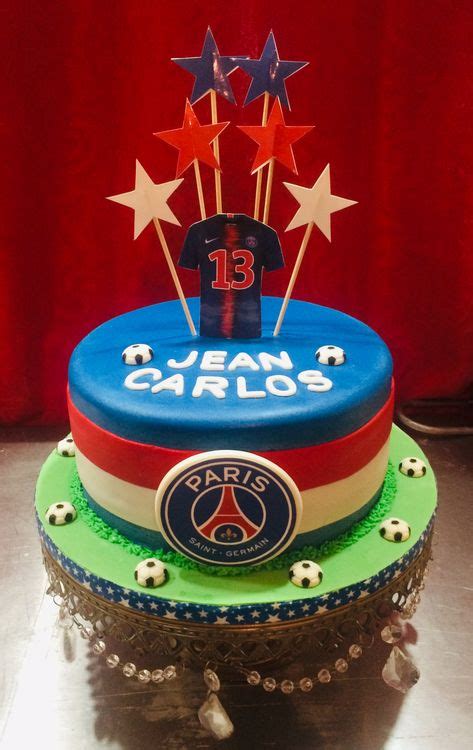 9 Cake Football Ideas Cake Paris Saint Germain Soccer Birthday