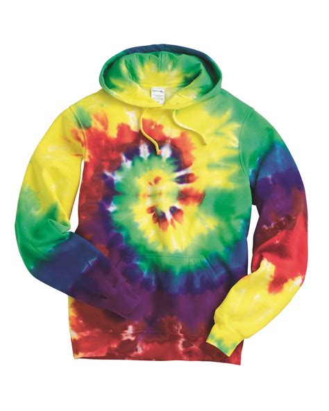 Tie Dyed 854ms Multi Color Spiral Pullover Hooded Sweatshirt 2372