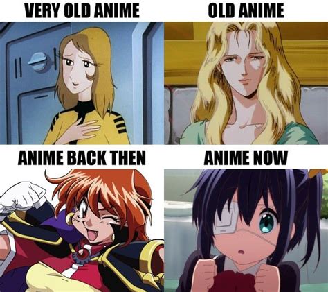 Anime Through Time Old Anime Anime Anime Memes Funny