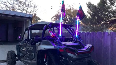 Rzr Turbo S Wireless Light Whip Install Youtube