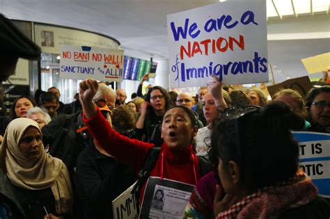 Travelers Stranded And Protests Swell Over Trump Order The New York Times
