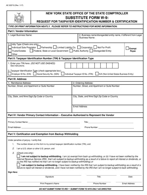 W9 2023 Blank Form Printable Forms Free Online
