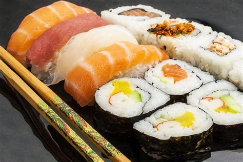Sushi Meal Japanese Food Stock Image Image Of Plate 41248661