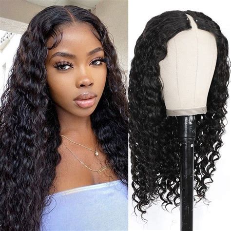 Sunber Super Magical Wet And Wavy V Part Wigs Dry Is Straight And Wet Is Deep Wave Human Hair