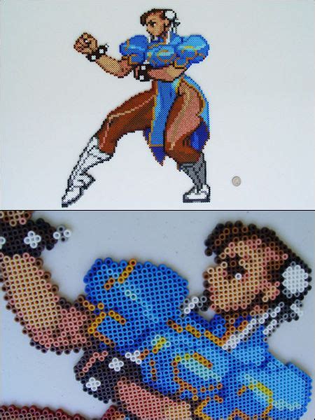Street Fighter Alpha Chun Li Bead Perler Sprite Magnet By Bitcraft On DeviantART Fuse Beads