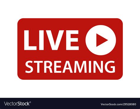 Live Streaming Icon Symbol Isolated On White Vector Image