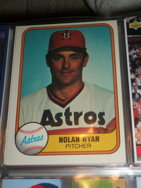 The league hit.204 against ryan, that too is the record, at least since we have been able to keep the records. Nolan Ryan 1981 Fleer baseball card