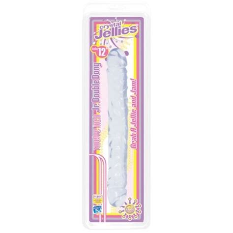 Crystal Jellies Jr Double Dong 12 Inch Clear Soft Texture Bedroom T Classic Toys