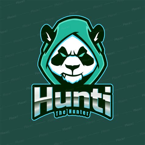 Placeit Gaming Logo Template Featuring A Panda With A Hoodie Logo