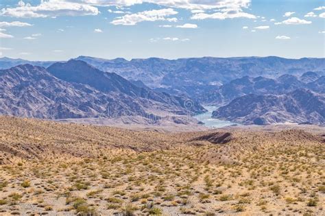 Nevada Mojave Desert Landscape Environment Avec Le Fleuve Colorado