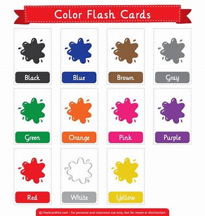 Flash Colors Cards Printable Preschool Teaching Flashcards