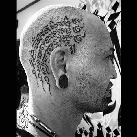 Head Tattoo On Side Head Tattoos Norse Tattoo Body Art Tattoos