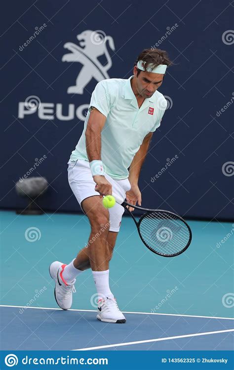 Grand Slam Champion Roger Federer Of Switzerland In Action During His