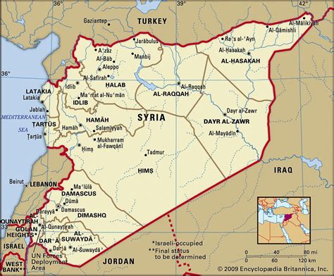 Map Of Syria And Geographical Facts Where Syria Is On The World Map