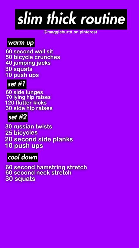 Workout Routine Slim Thick