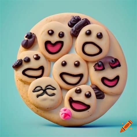 Cookies With Expressive Faces Representing Different Moods On Craiyon