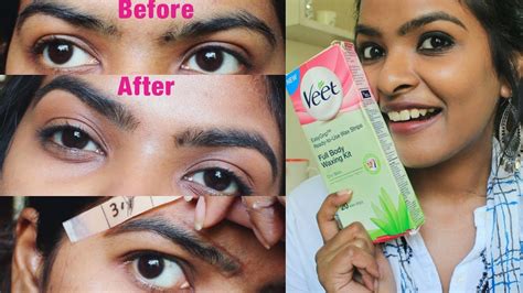 How To Wax Your Eyebrows At Home Use Veet Wax Strips To Wax Eyebrows Tips Trick