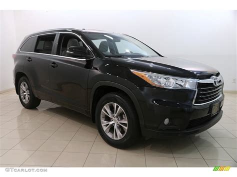 Select a car and find your color. 2015 Attitude Black Metallic Toyota Highlander XLE AWD #128562780 | GTCarLot.com - Car Color ...