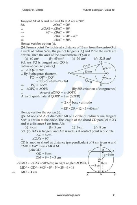 Edexcel exam papers ocr exam papers aqa exam papers. NCERT Exemplar Solutions for Class 10 Maths Chapter 9 ...